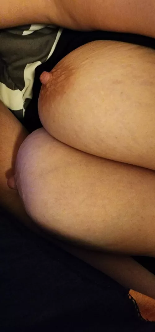 relaxing with my tits out.