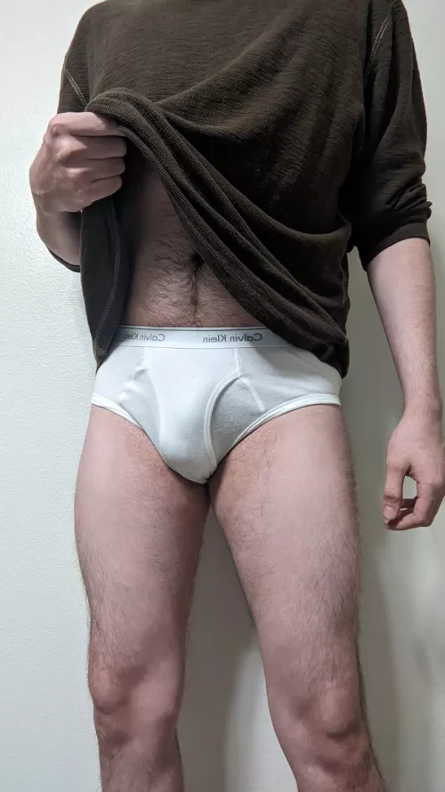 Roommate likes to hang out and smoke in his boxers, so he sees me in briefs a lot