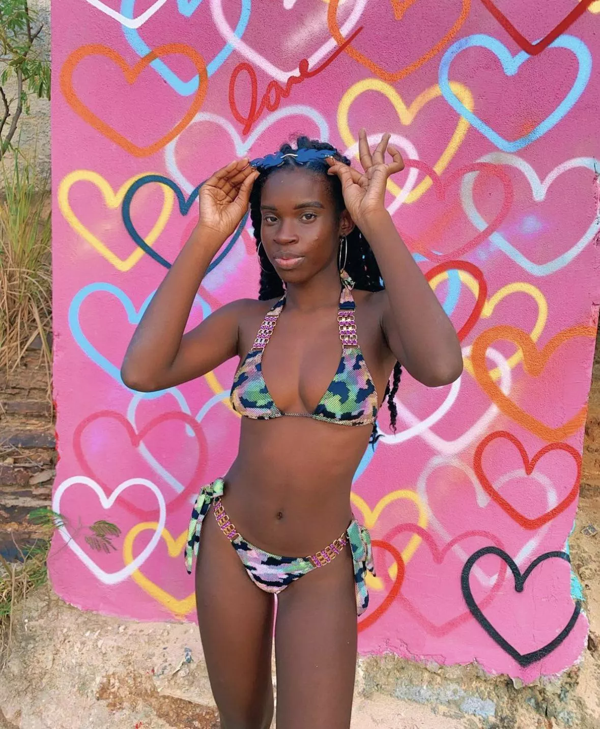Sexy bikini and lots of hearts