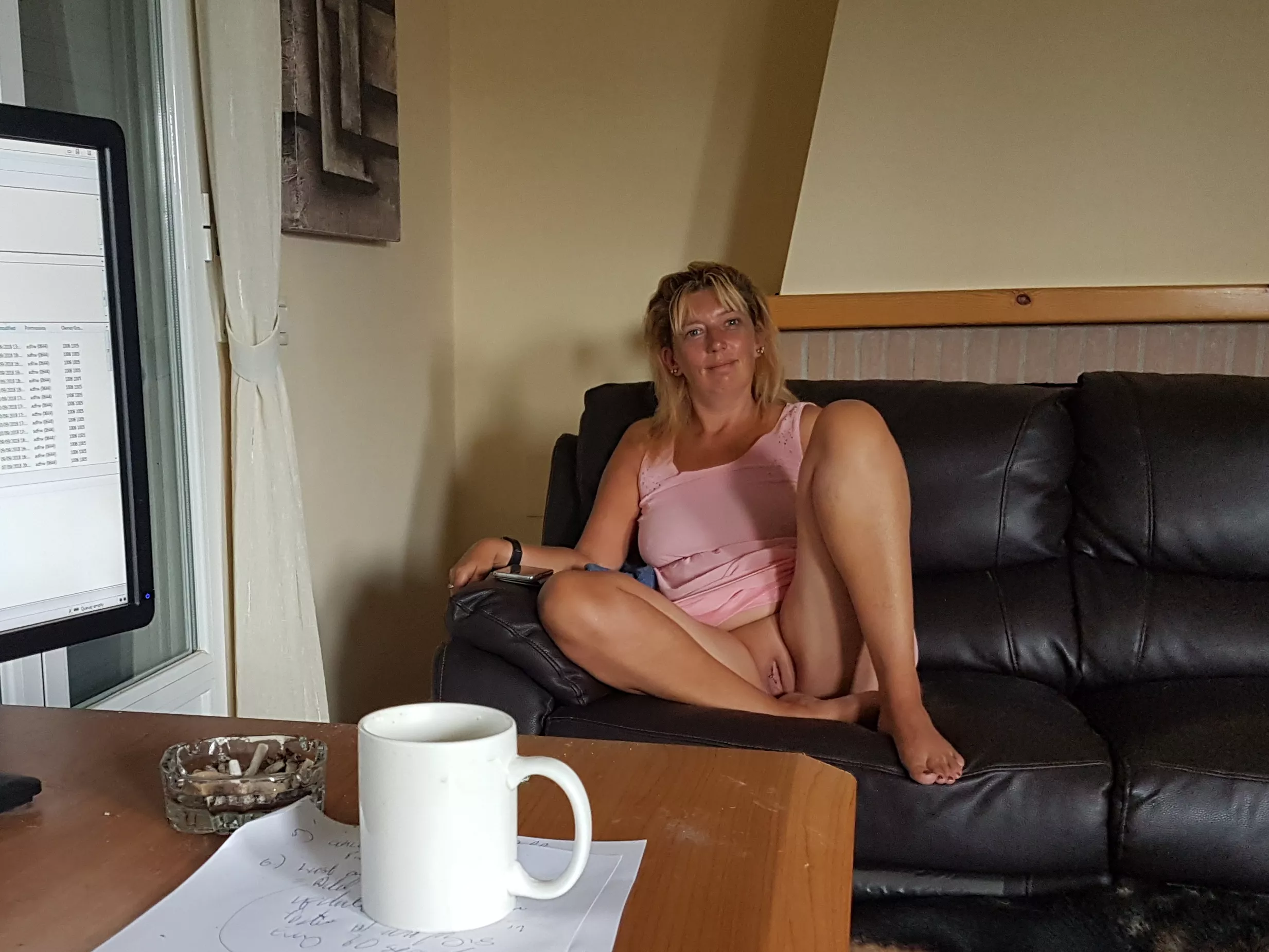 Sitting around the house