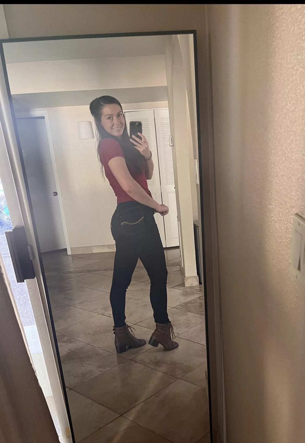 Slipped into my favorite pair of jeans for you.