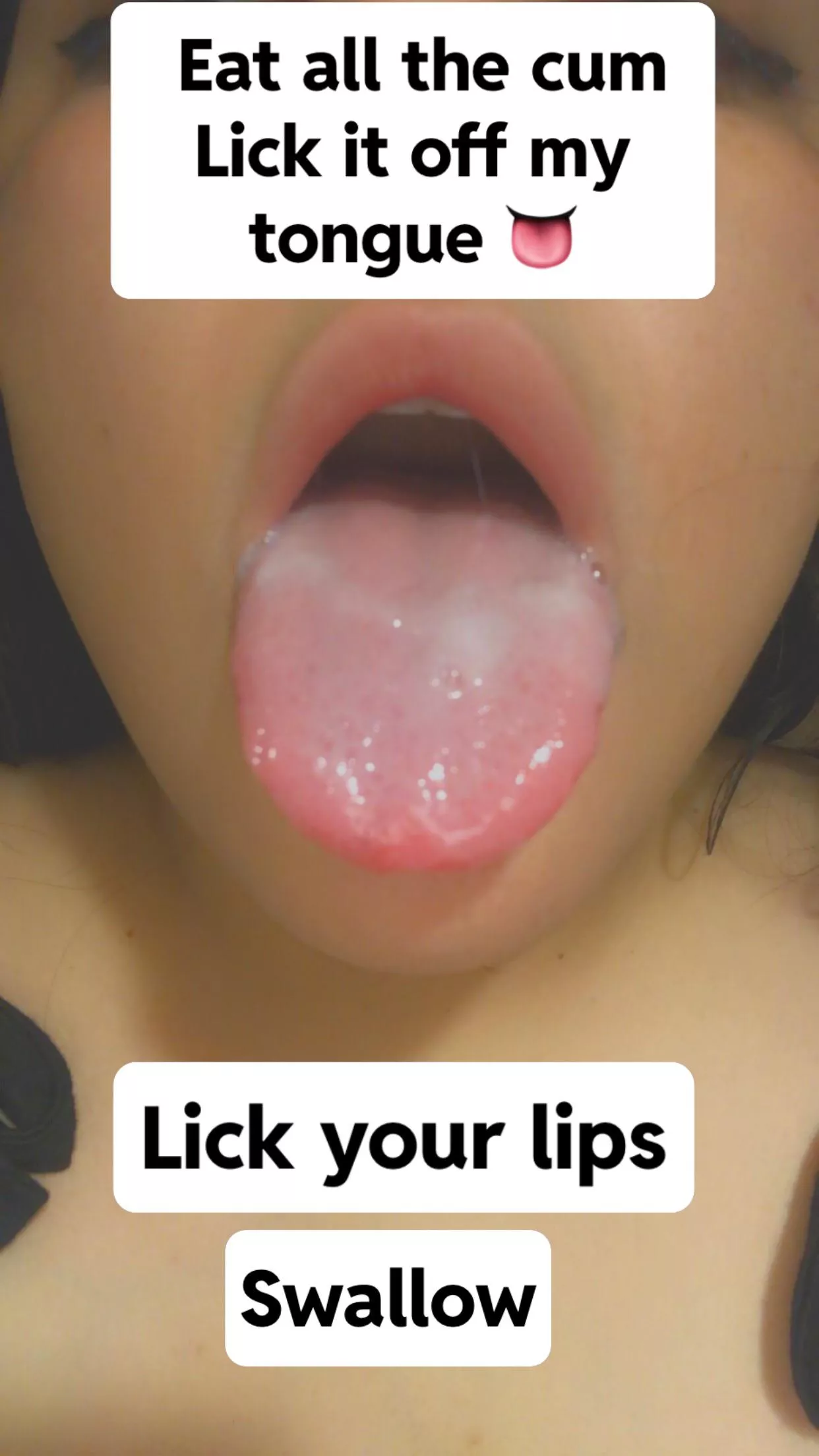 Stop wasting my time and lick all the cum off