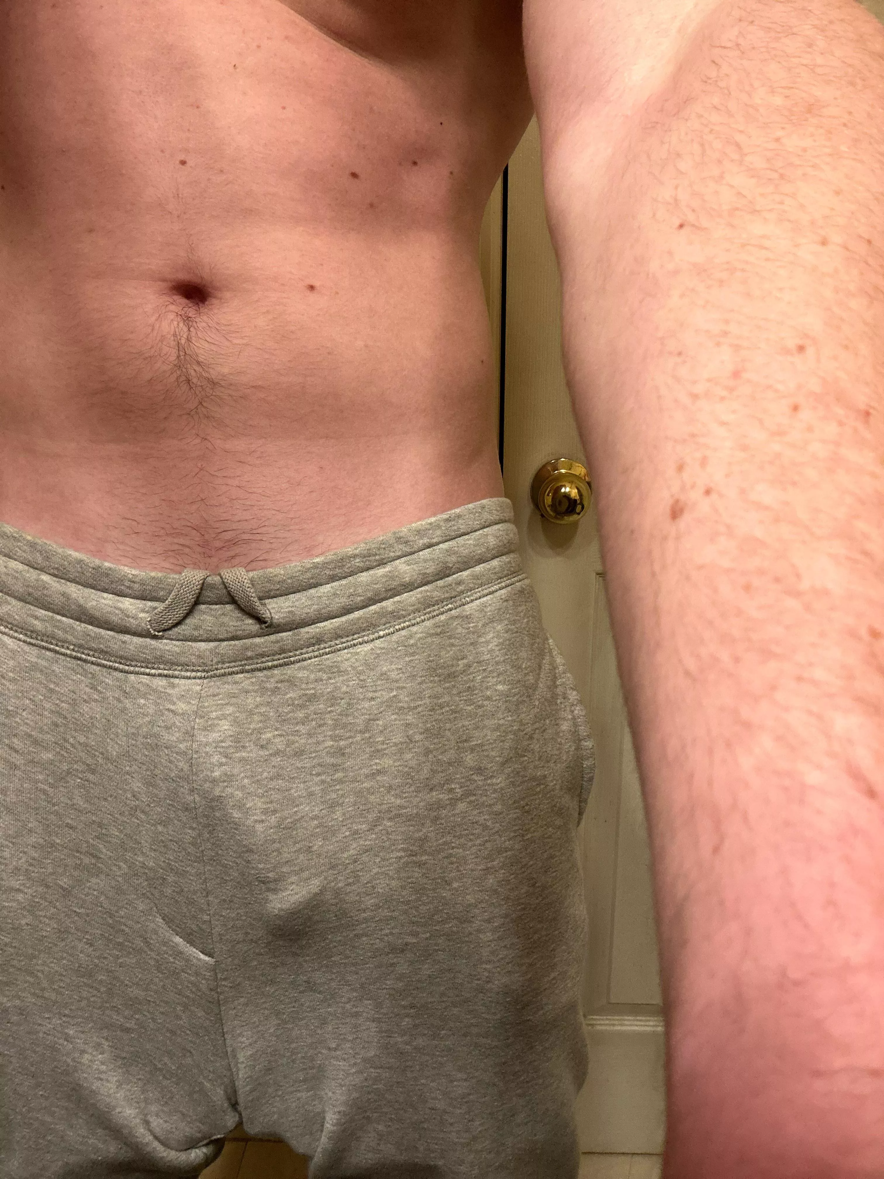 The main reason I don’t wear grey sweats lol