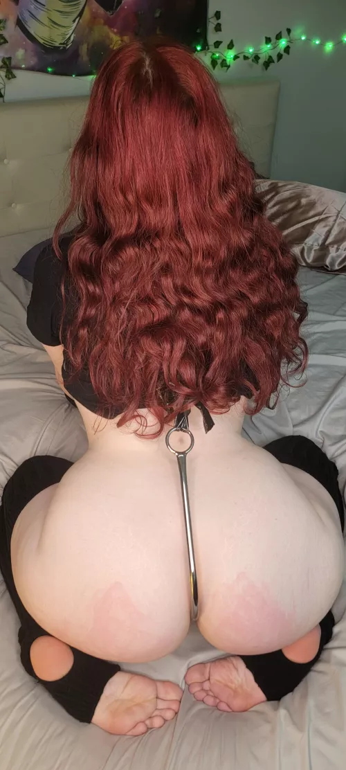 This hook helps to remind me to sit up straight, and the smacks on my ass help in their own way too ;) [F]