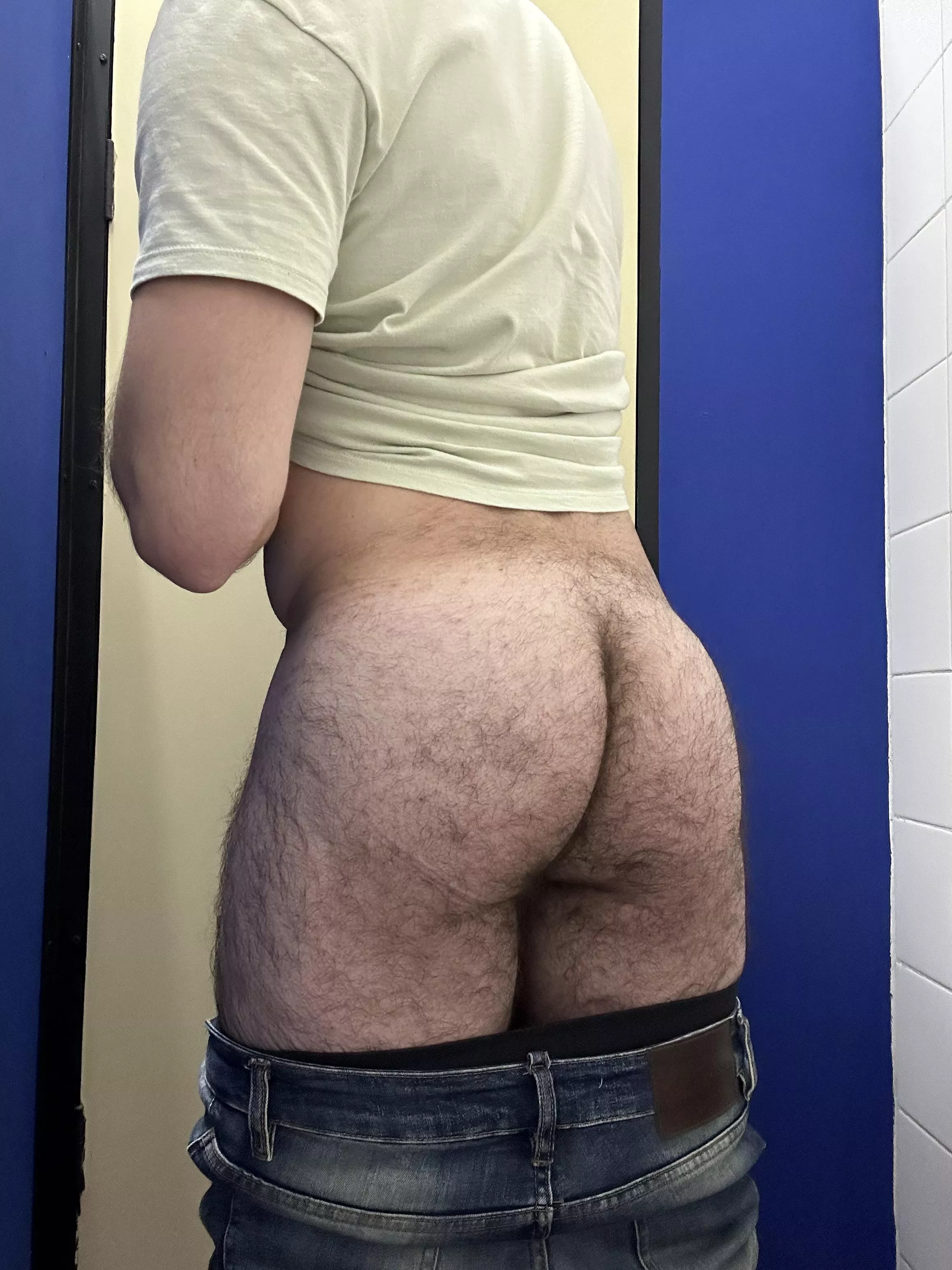 Waiting for a lick in the locker room