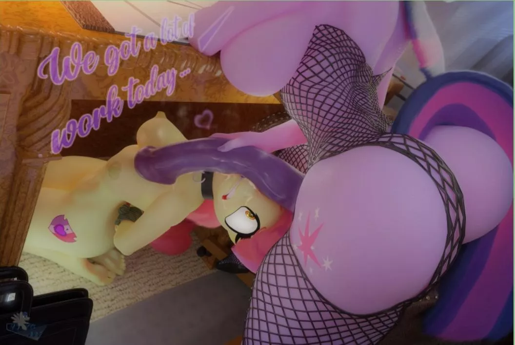 When you get set a fun project to complete (artist: hooves-art)