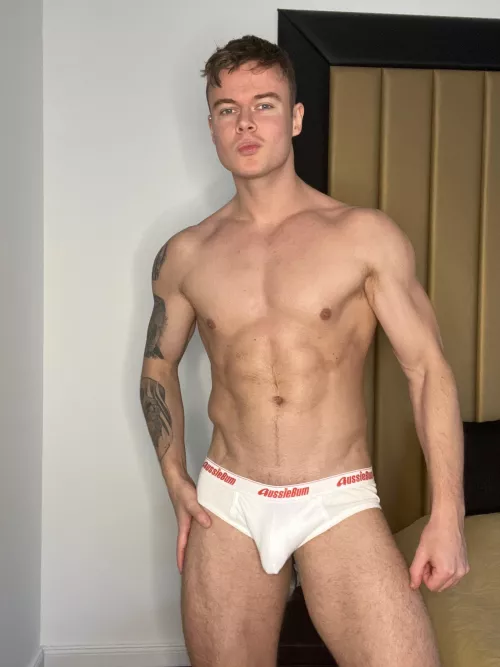 White briefs > all, don’t you think? (Brand: AussieBums)