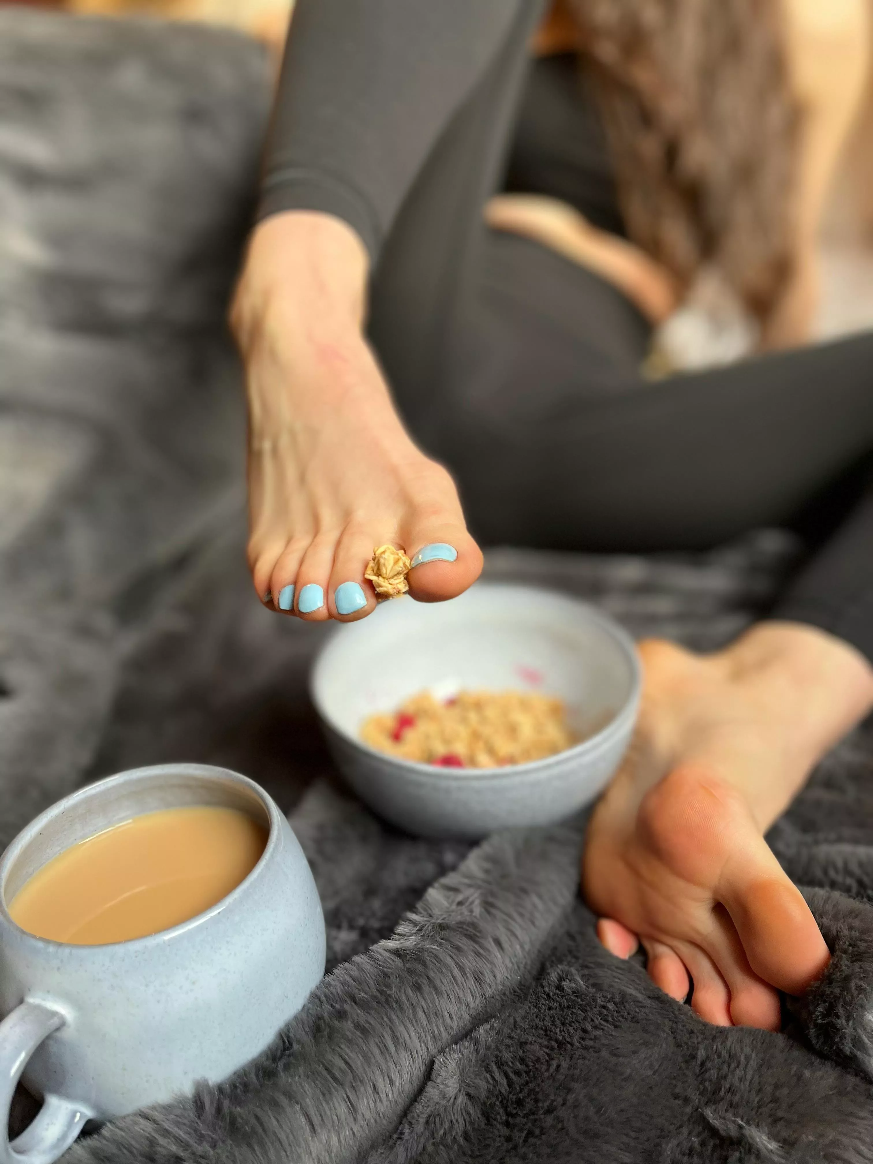 Will you let me feed you with my feet?