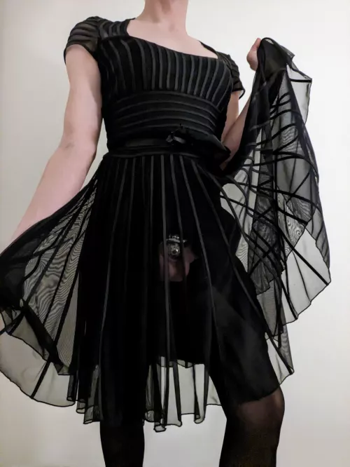 would you like it if Wednesday Adams had an extra little something underneath her dress?