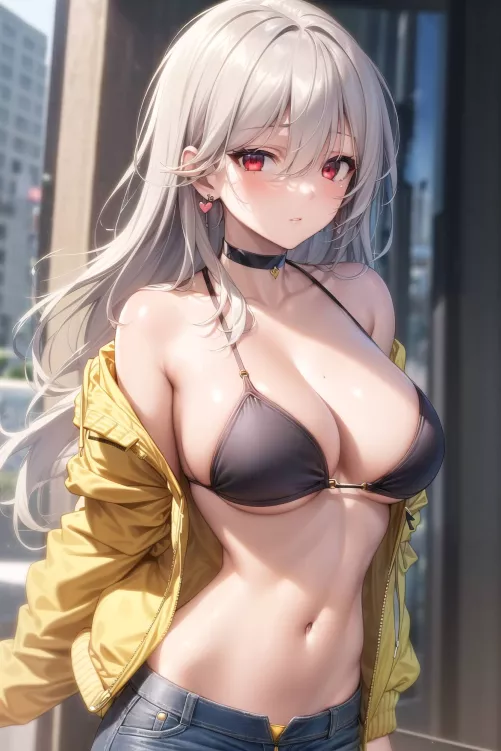 Yellow Windbreaker [NovelDiffusion]