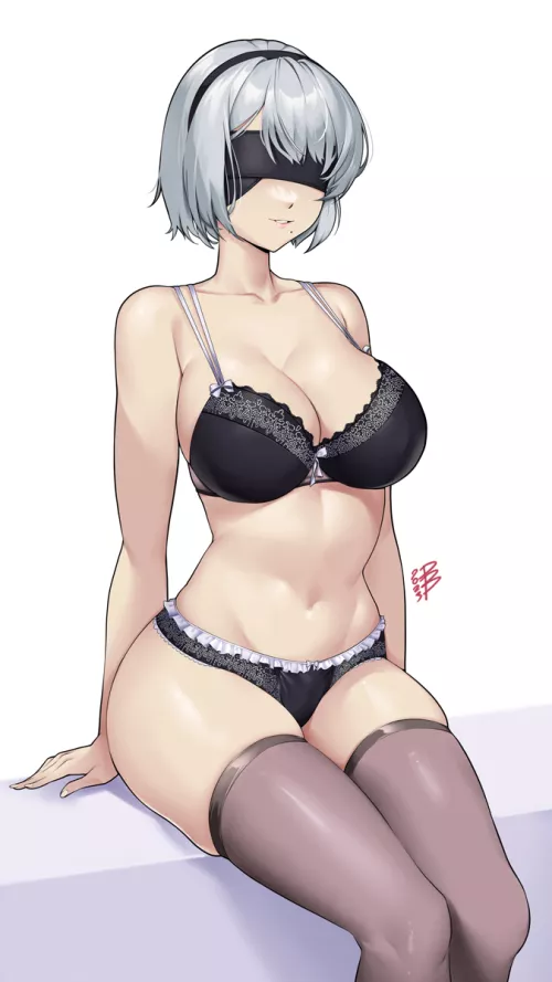2B awaits on the bed (damodar)