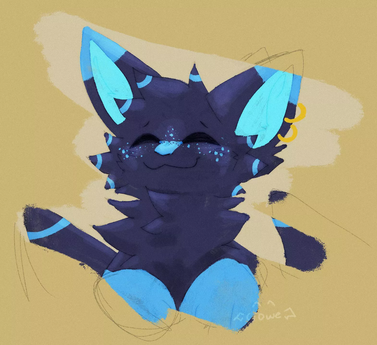 a lil smile (art by me, @_scarecrowes on twitter)