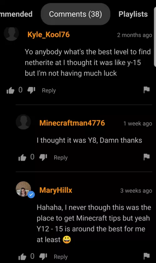 Actress gives minecraft advice on their video lmao.