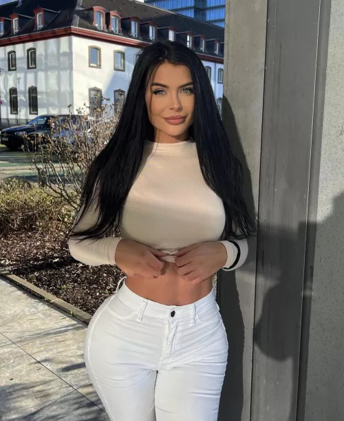 Beauty in a stunning outfit