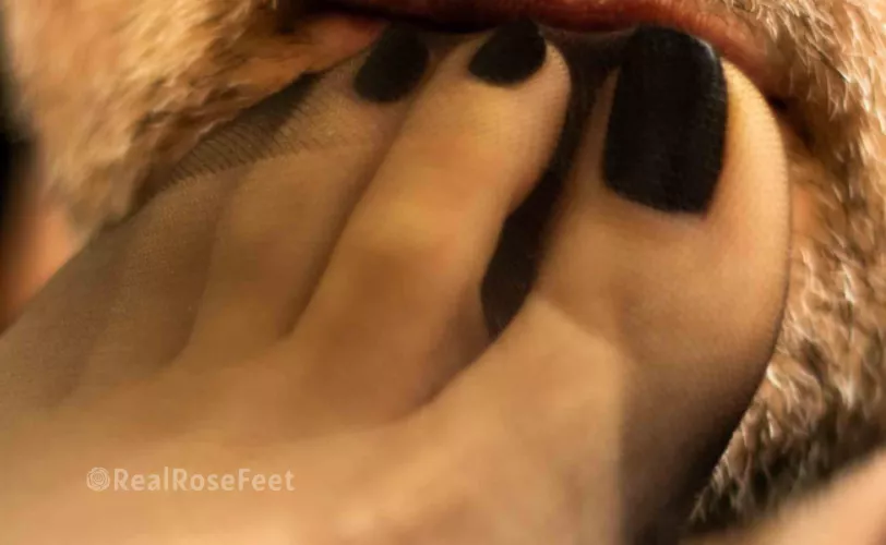 Breathe in deep and then gently suck my toes