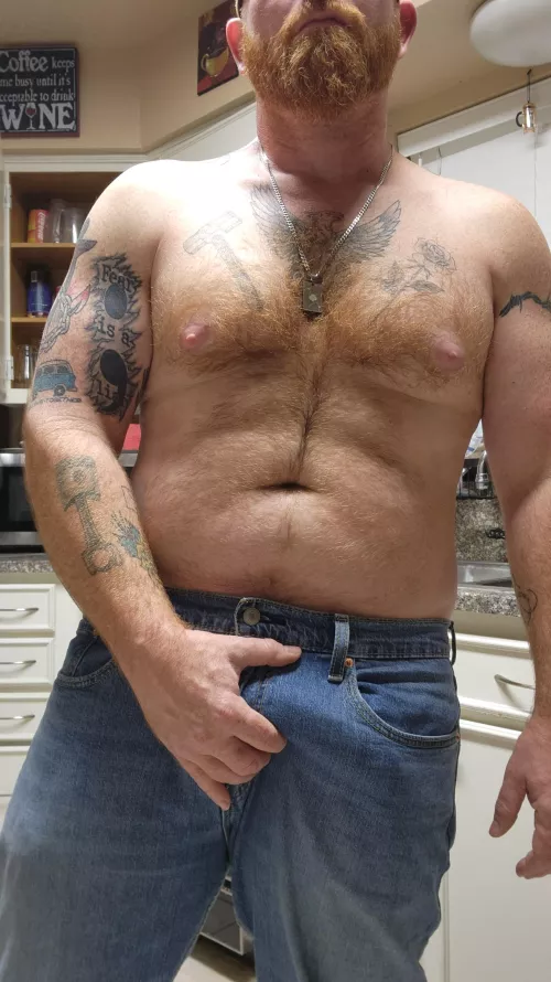 Cum touch my ginger fur....