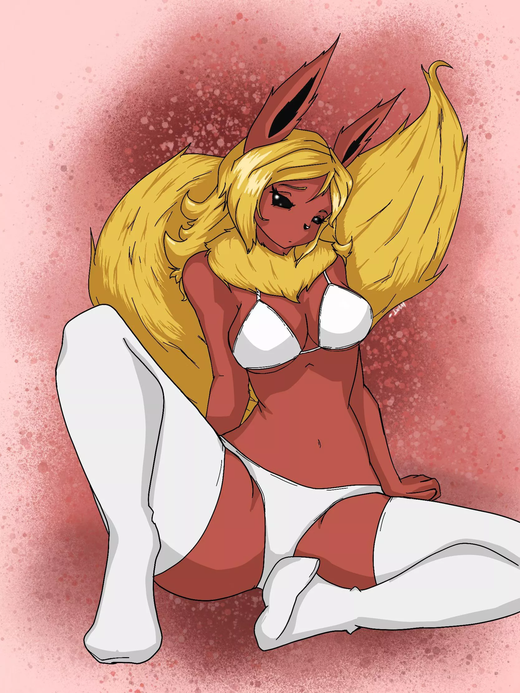 Flareon [F] Pinup 2 by me (Ixamidyne)