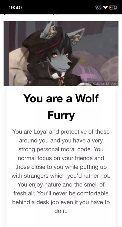 For bein a short silly quiz it was surprisingly accurate lol