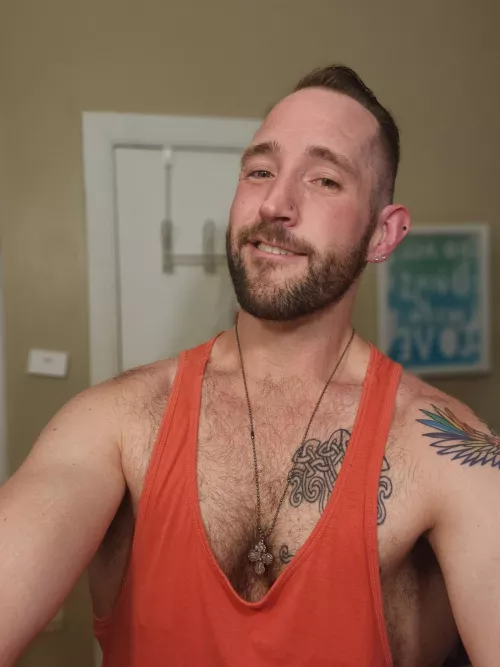 gave myself a hair cut and liking it