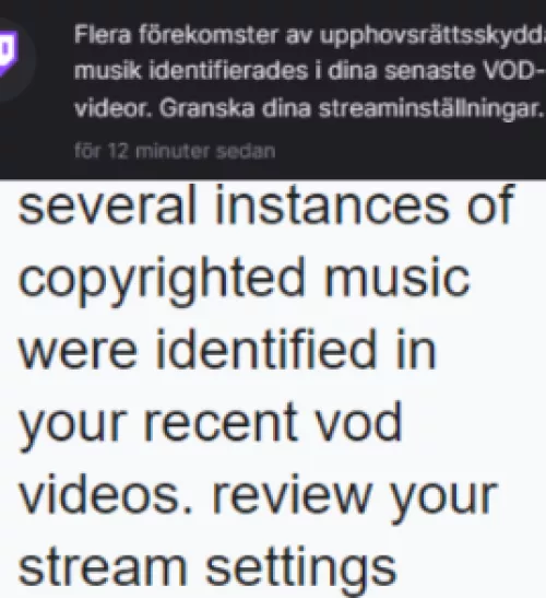 I already have the setting on that mutes copyrighted audio from my vods, why does this happen?