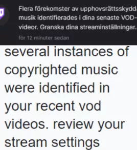 I already have the setting on that mutes copyrighted audio from my vods, why does this happen?