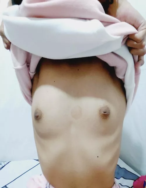 Its embarrassing when someone will take off my clothes and they are disappointed when they see how small tits are.