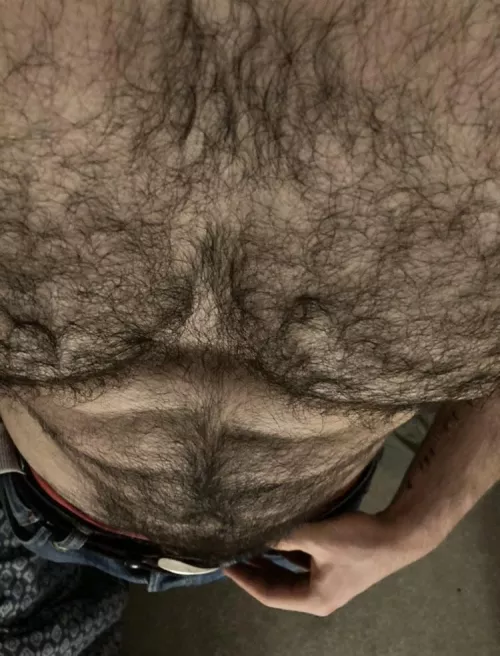 I’ve found the angle that could not make my torso look more drenched with fur