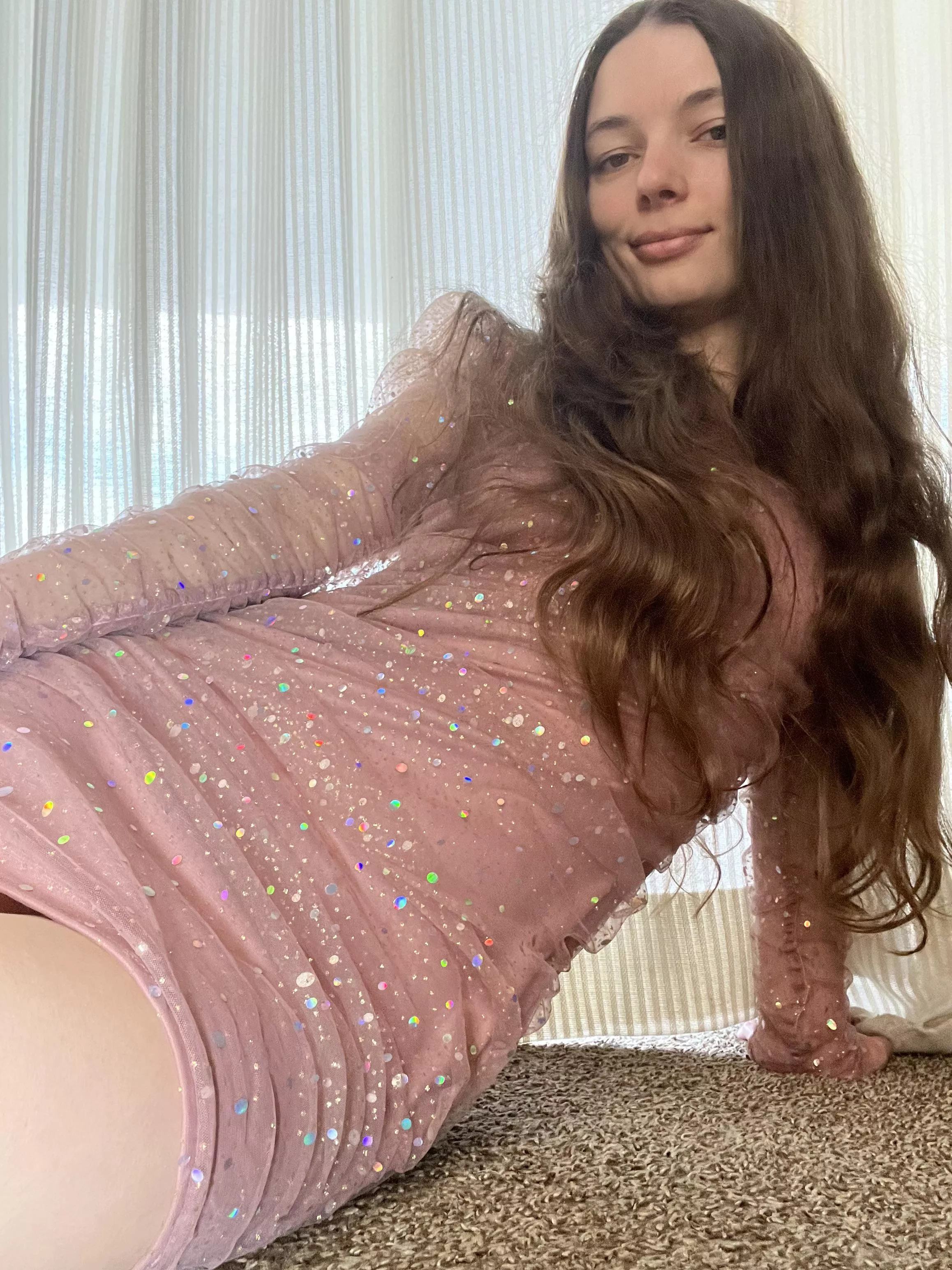 Ive never been a fan of sparkly pink dresses until this one