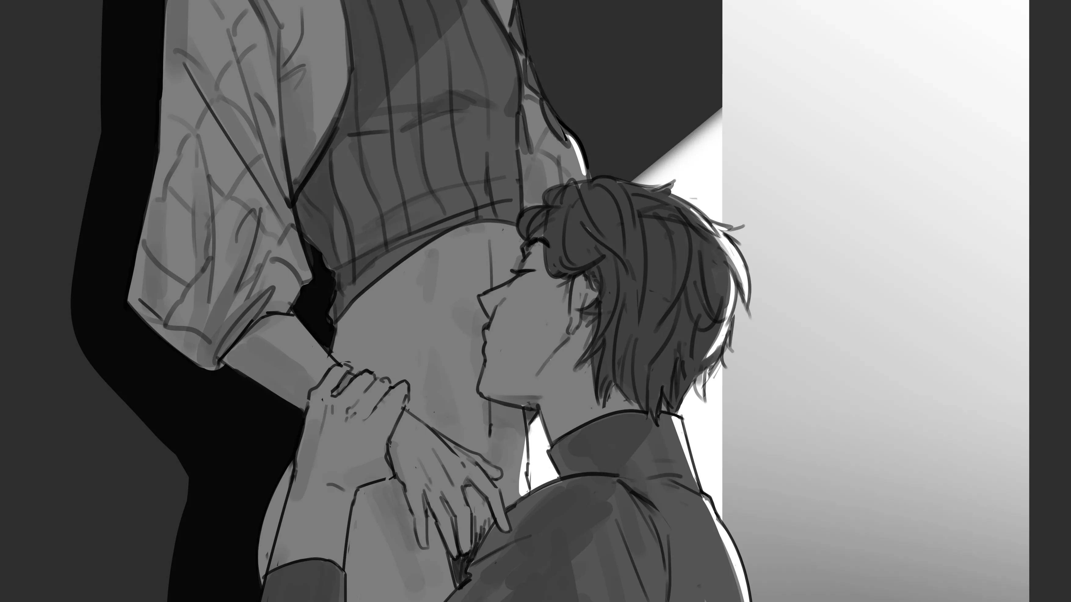 Kissing his belly [FE: Three Houses]