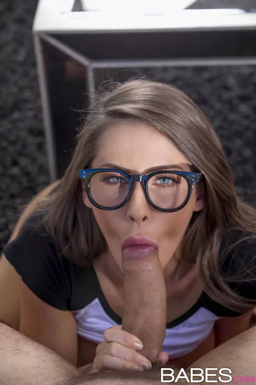 Madison ivy with glasses