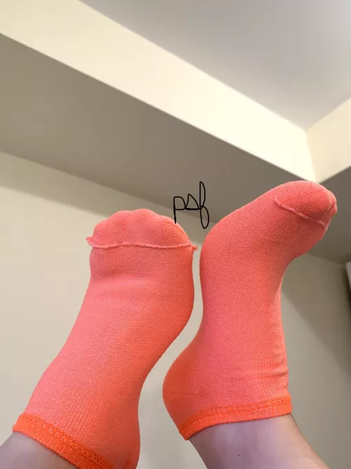 Neon orange socks today!