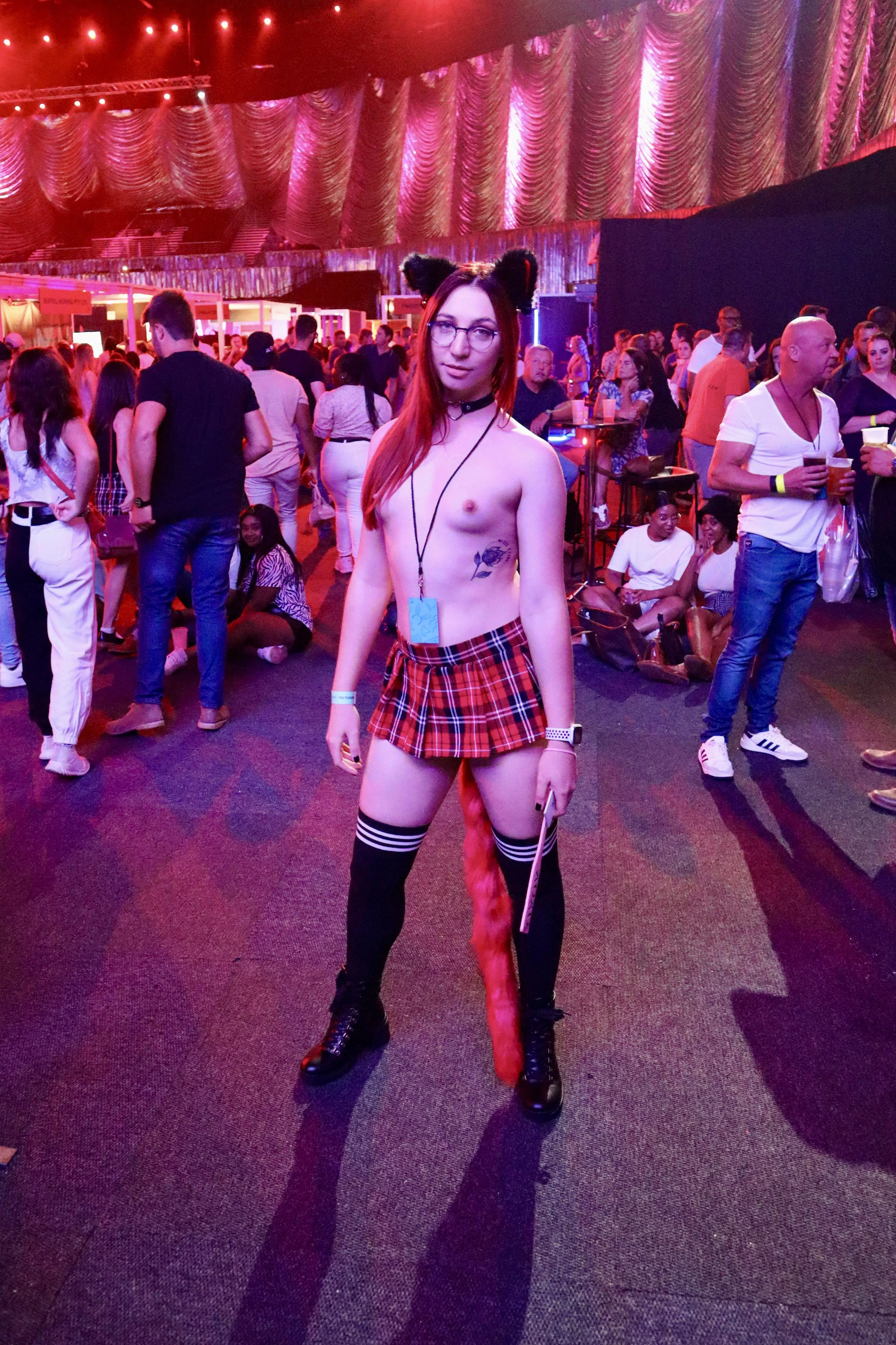 No empty parking lots here… (also, yes, thats a tail plug)