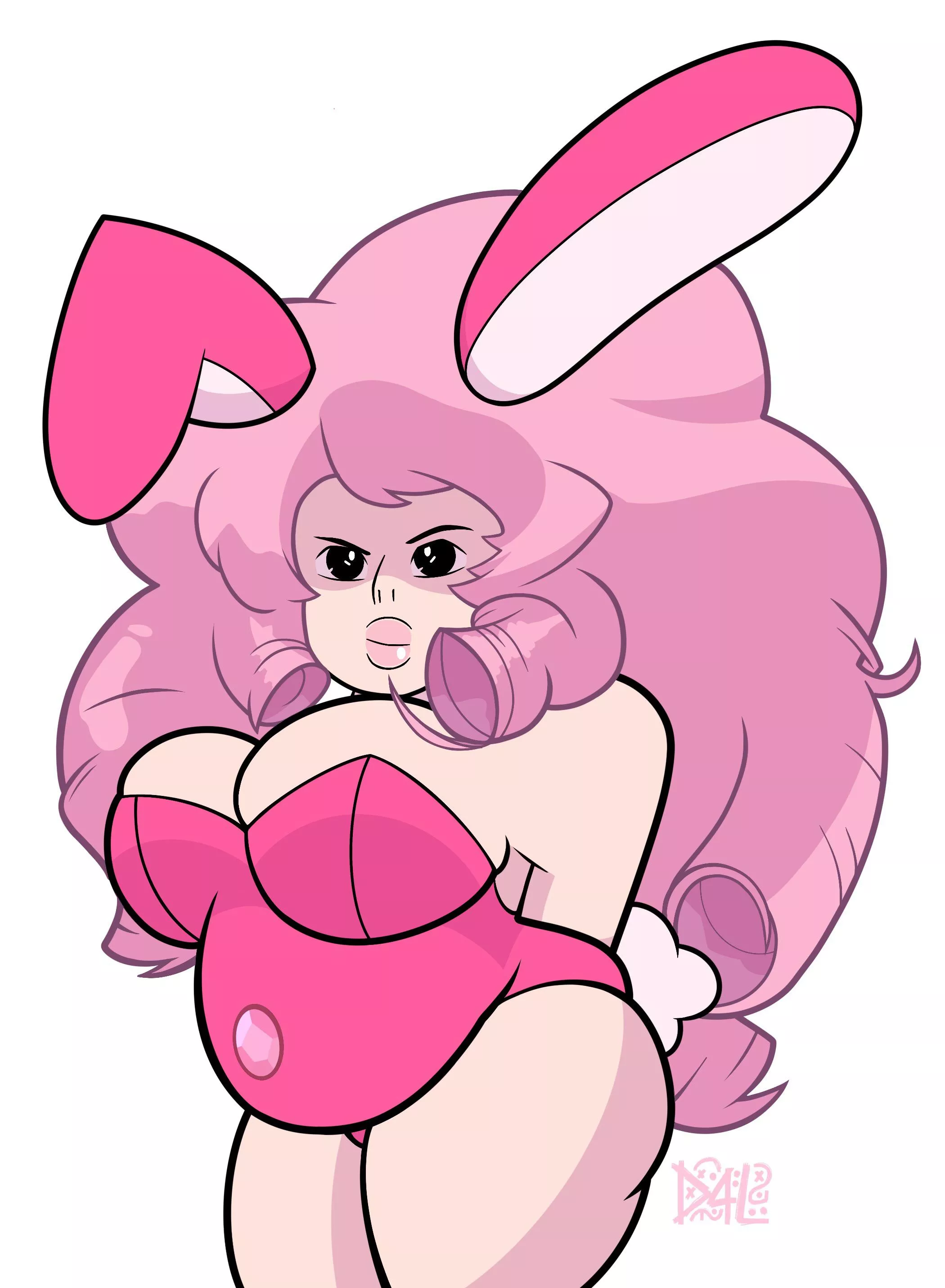 Rose Quartz as a Bunny Girl by Me