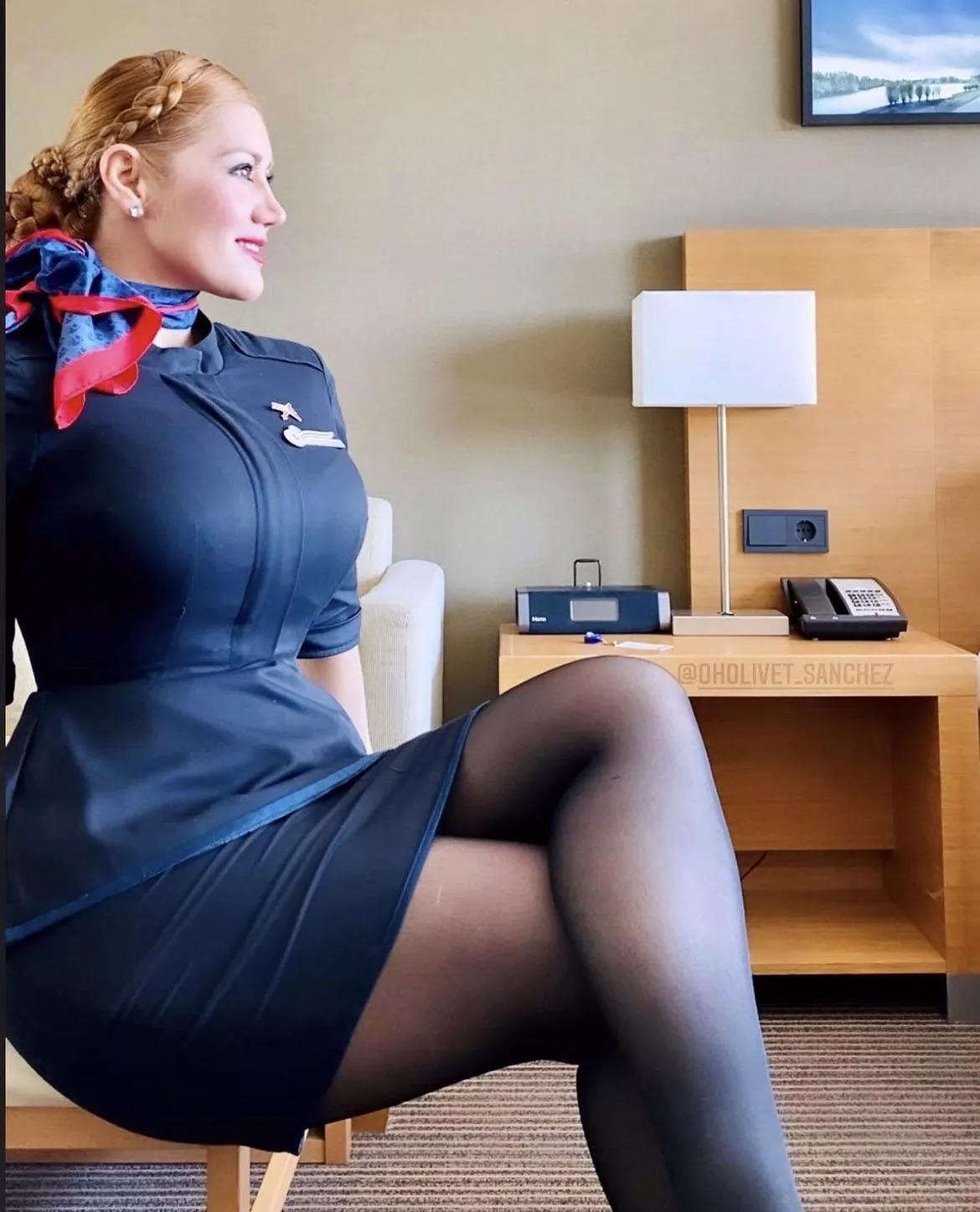 Sexy flight attendant