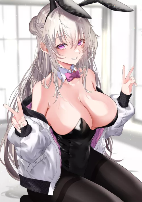 Silver-Haired Bunny Girl