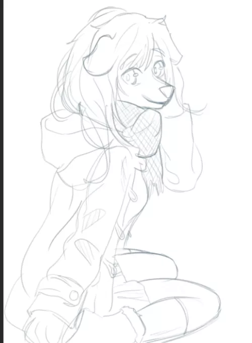 sketch of one commission im doing rn