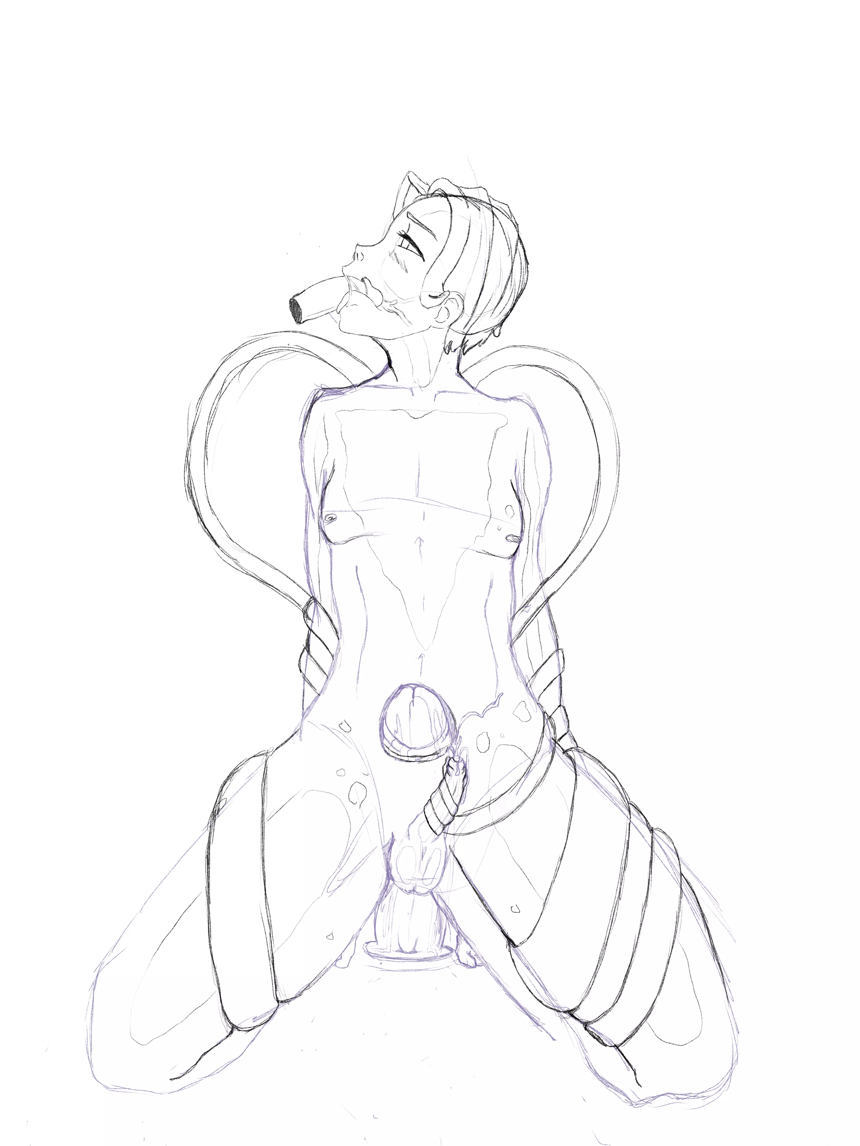 Slime Femboy w/ xray- WiP~ Art by me