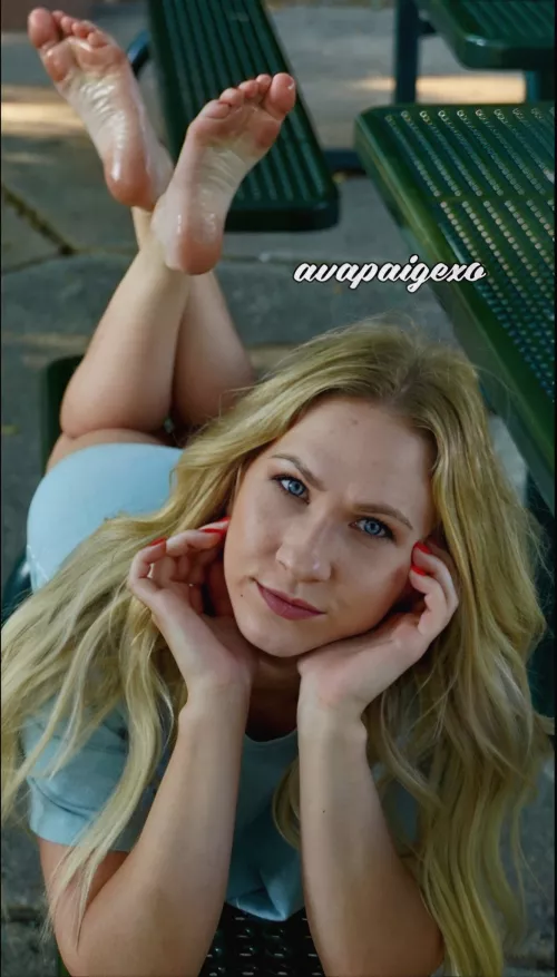 soles up _ feet in the pose