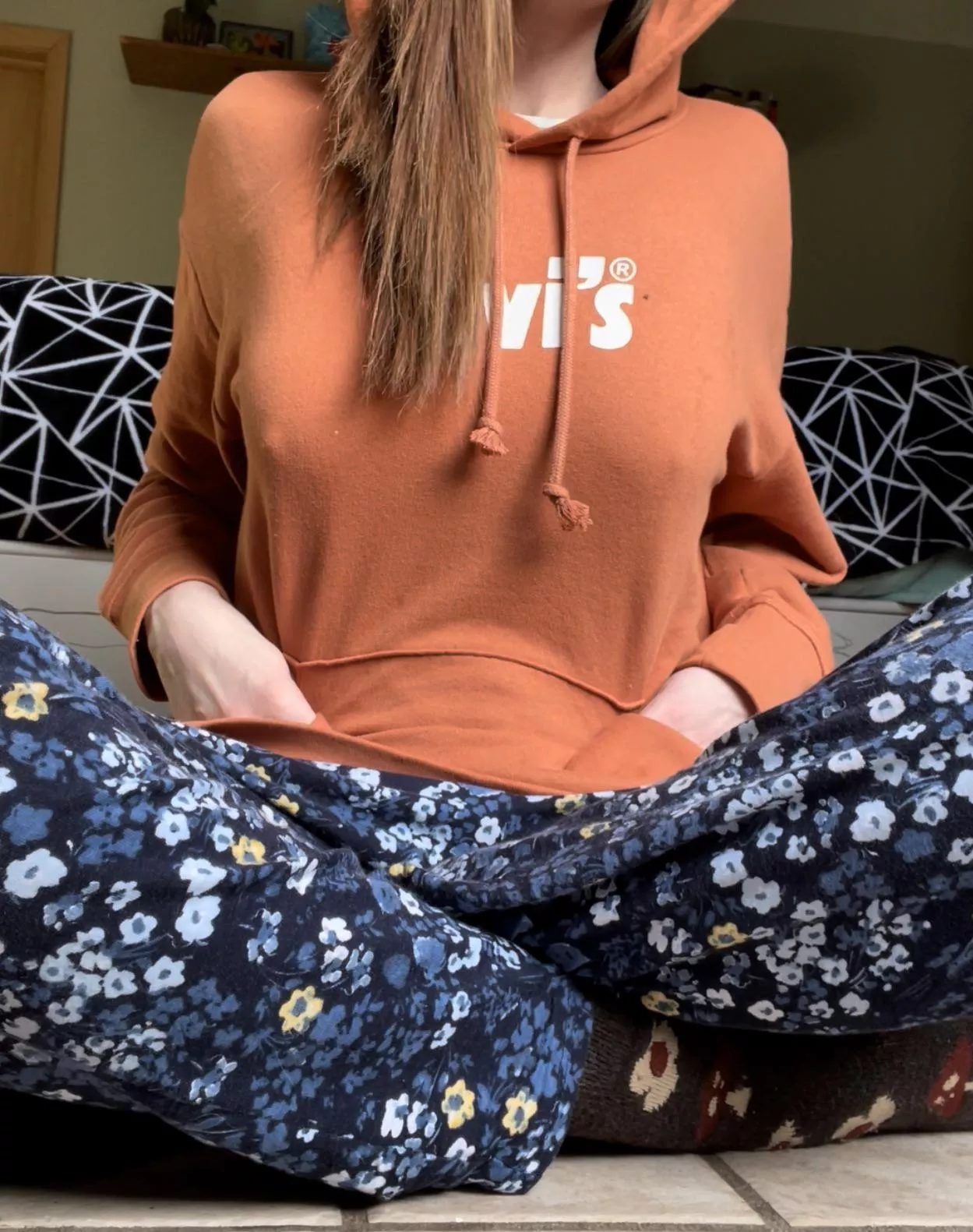 Through a hoodie even