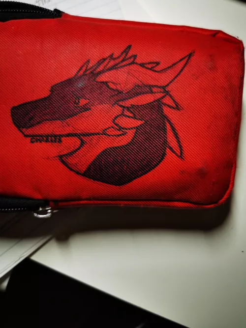 When you draw your friend on their pencil case (by me)
