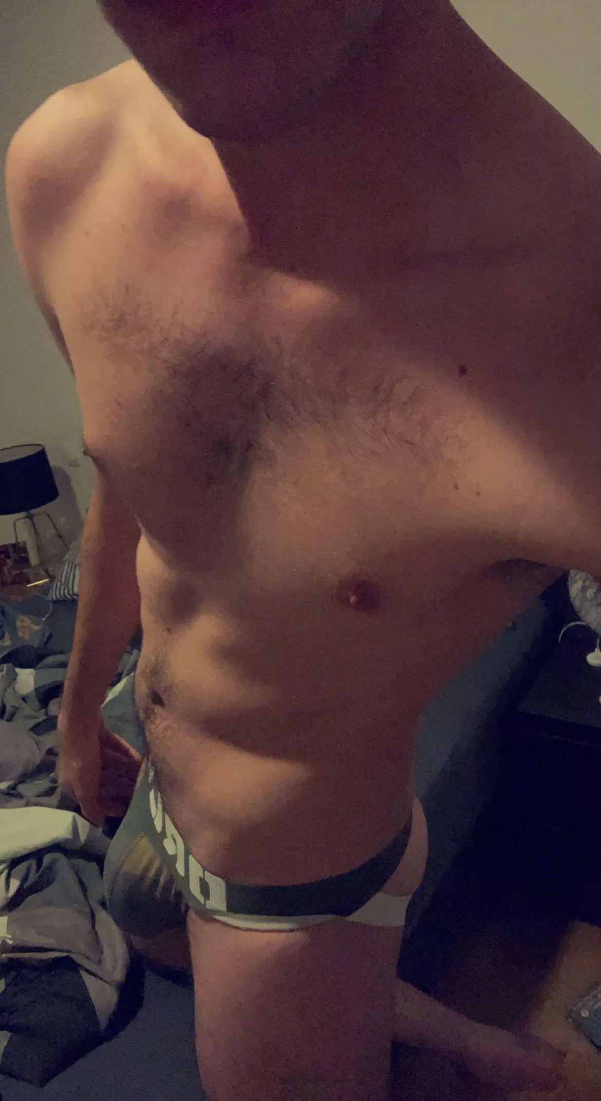 24 twunk. Was doing some workout only with my jock. Felt horny … I m a good sub boy or a good dom ? Body is between both … Kik and snap : yoursexygay