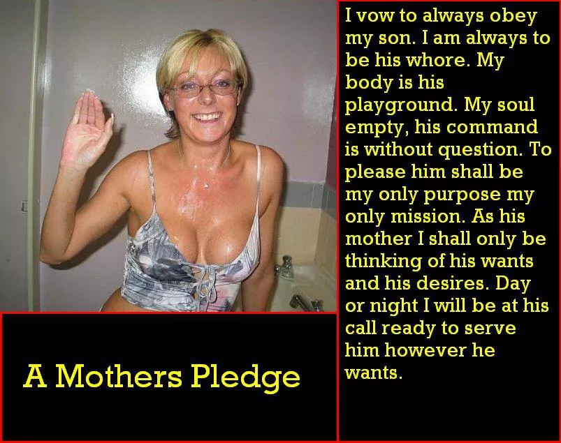 A Good Slut Mom loves to please her Son and his Black friends Pledge