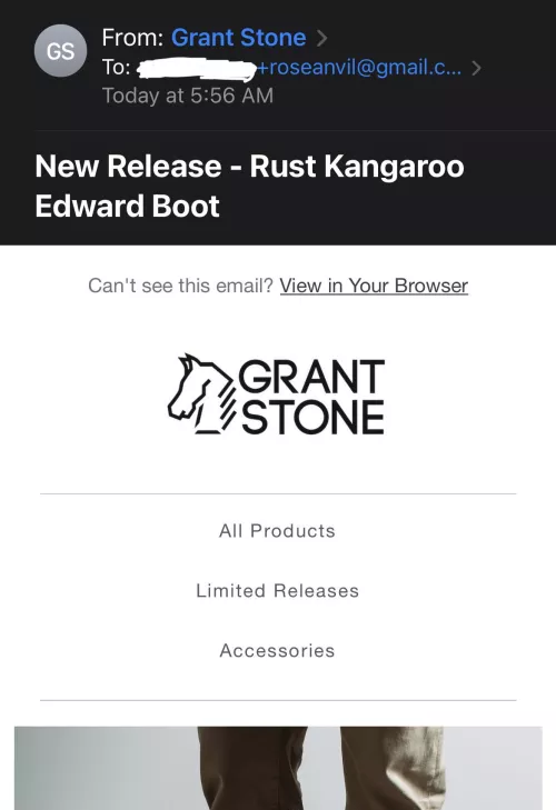 Anyone else notice Rose Anvil sold your email address to Grant Stone? Very disappointing of him.
