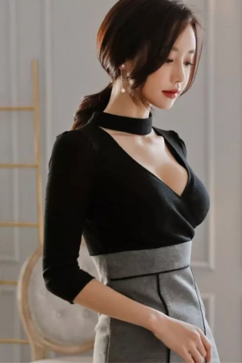 Black and Gray Dress