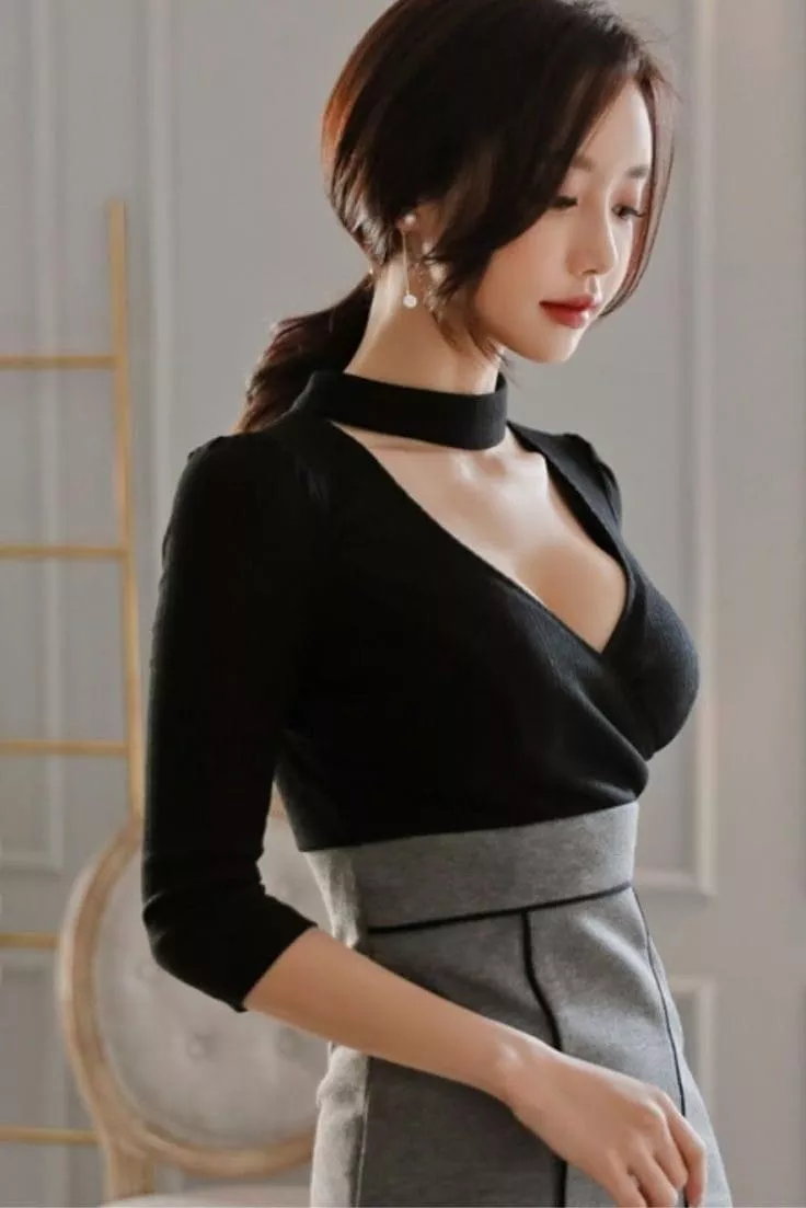 Black and Gray Dress