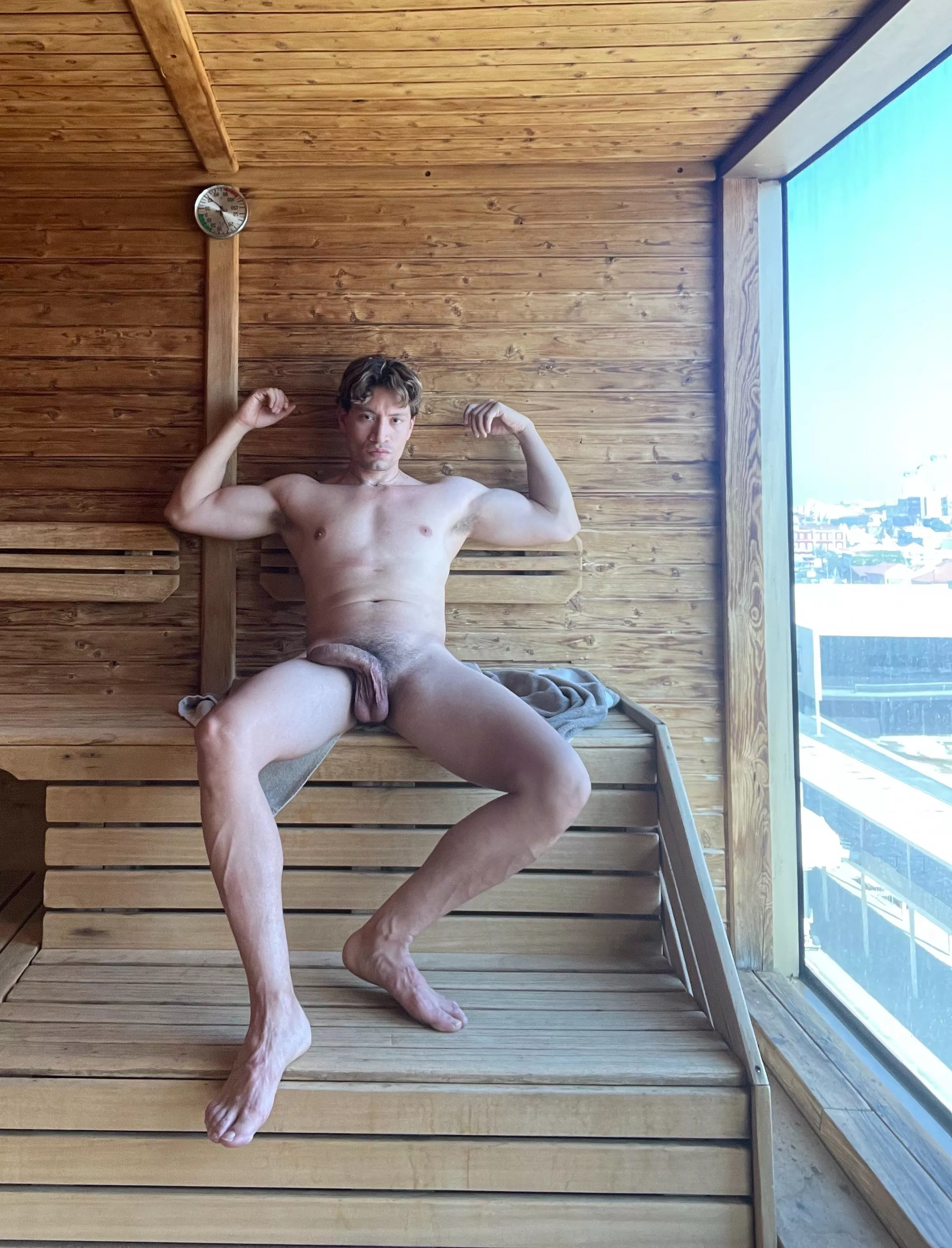 Close the door and on your knees