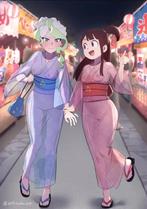 Diana and Kagari love there kimonos
