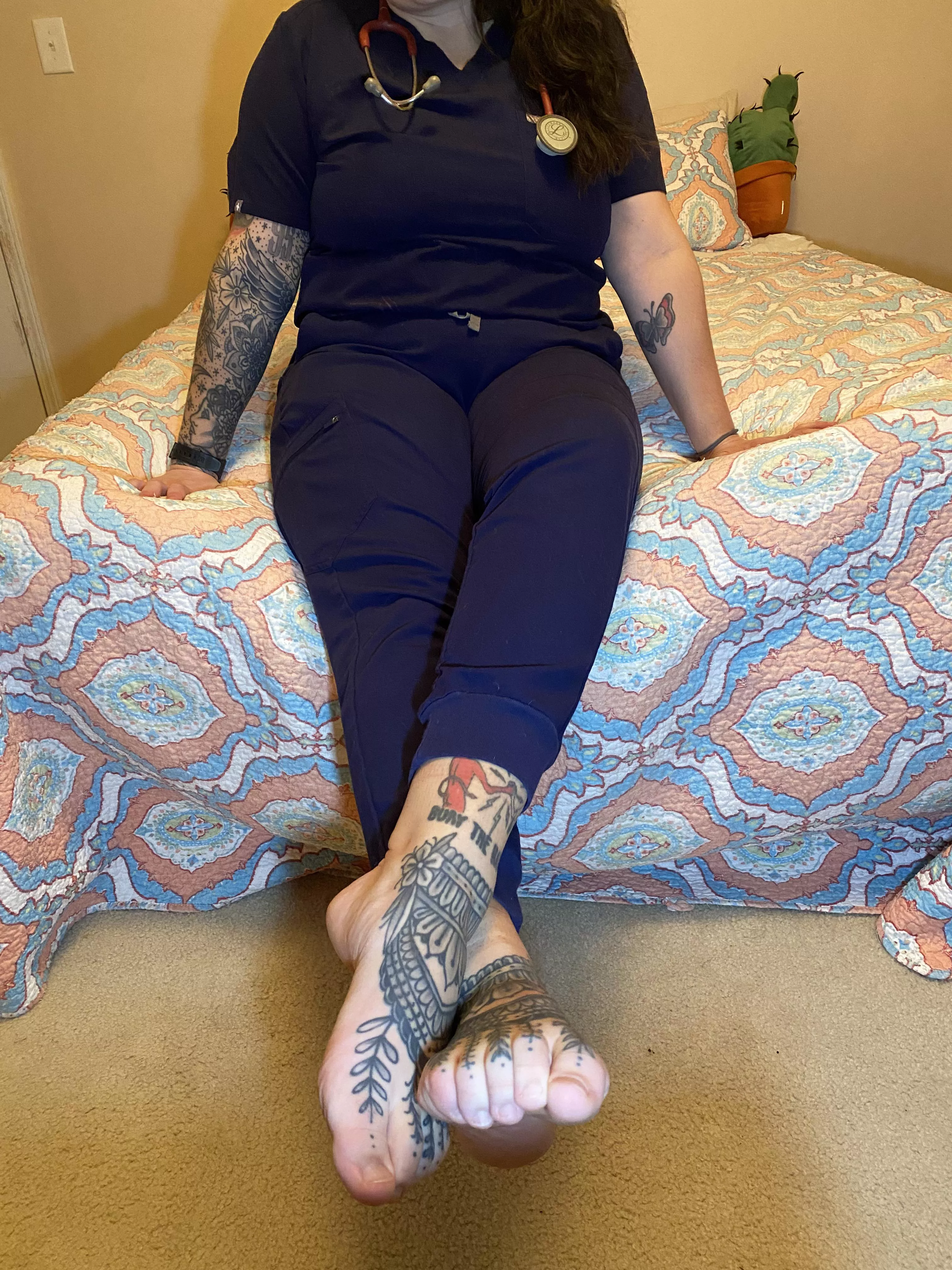 Do you like naughty nurses with tattooed feet?