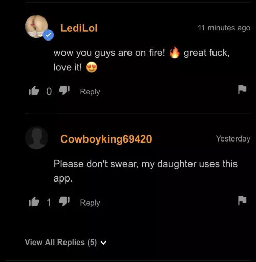 Don’t swear in front of the children