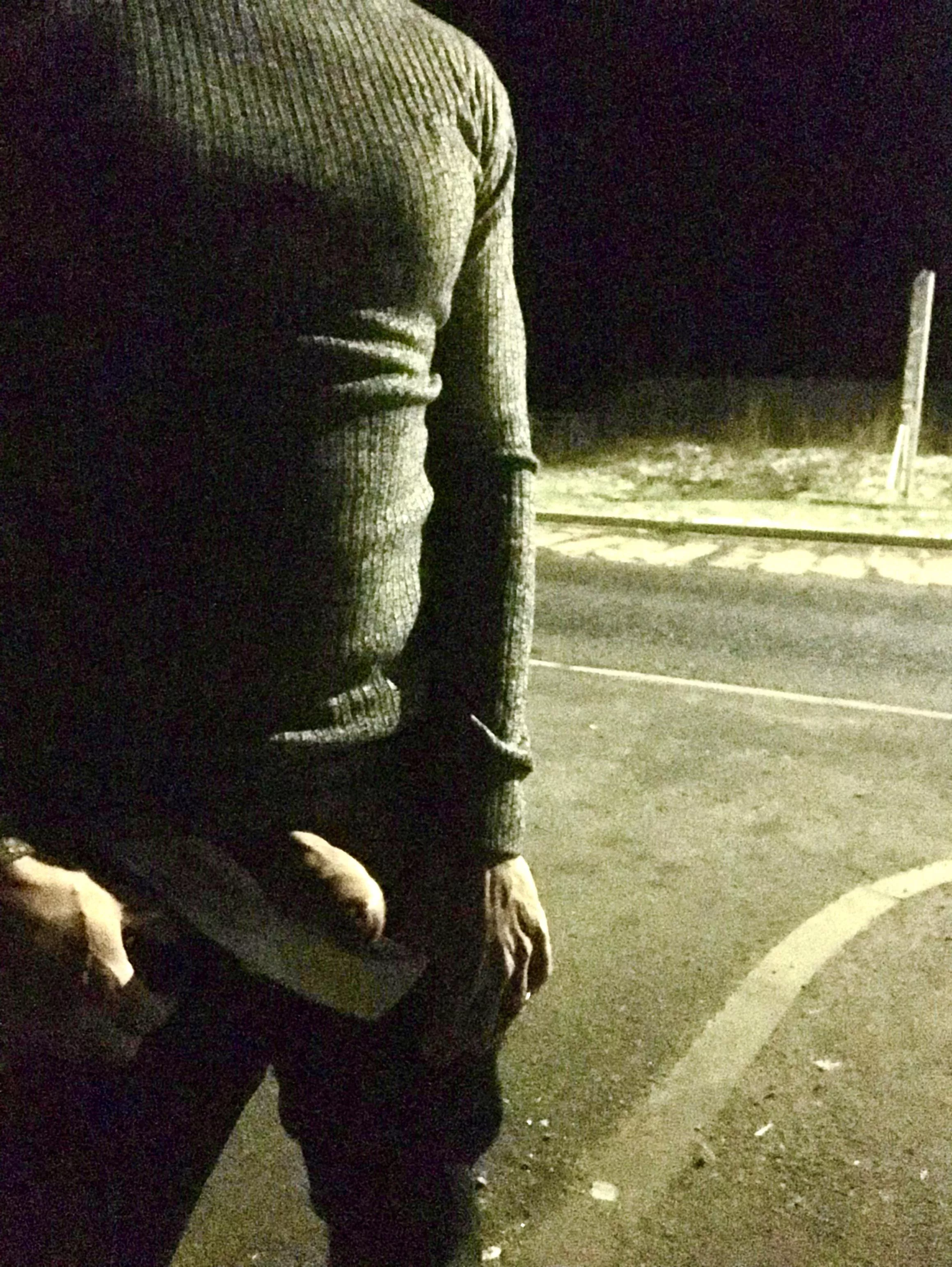 Early morning start. Perfect opportunity to whip my dick out by the side of the main road.